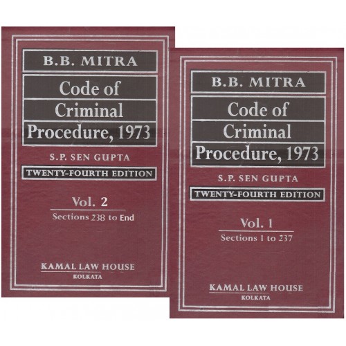 B. B. Mitra's Commentary on the Code of Criminal Procedure, 1973 (CrPC) by S. P. Sen Gupta (2 HB Vols) | Kamal Law House